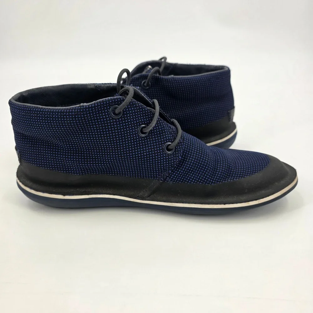 CAMPER BEETLE SNEAKERS WOMENS SIZE 5 / 35 BLUE LIGHTWEIGHT LACE UP FLEXIBLE KNIT